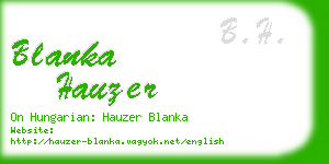 blanka hauzer business card
